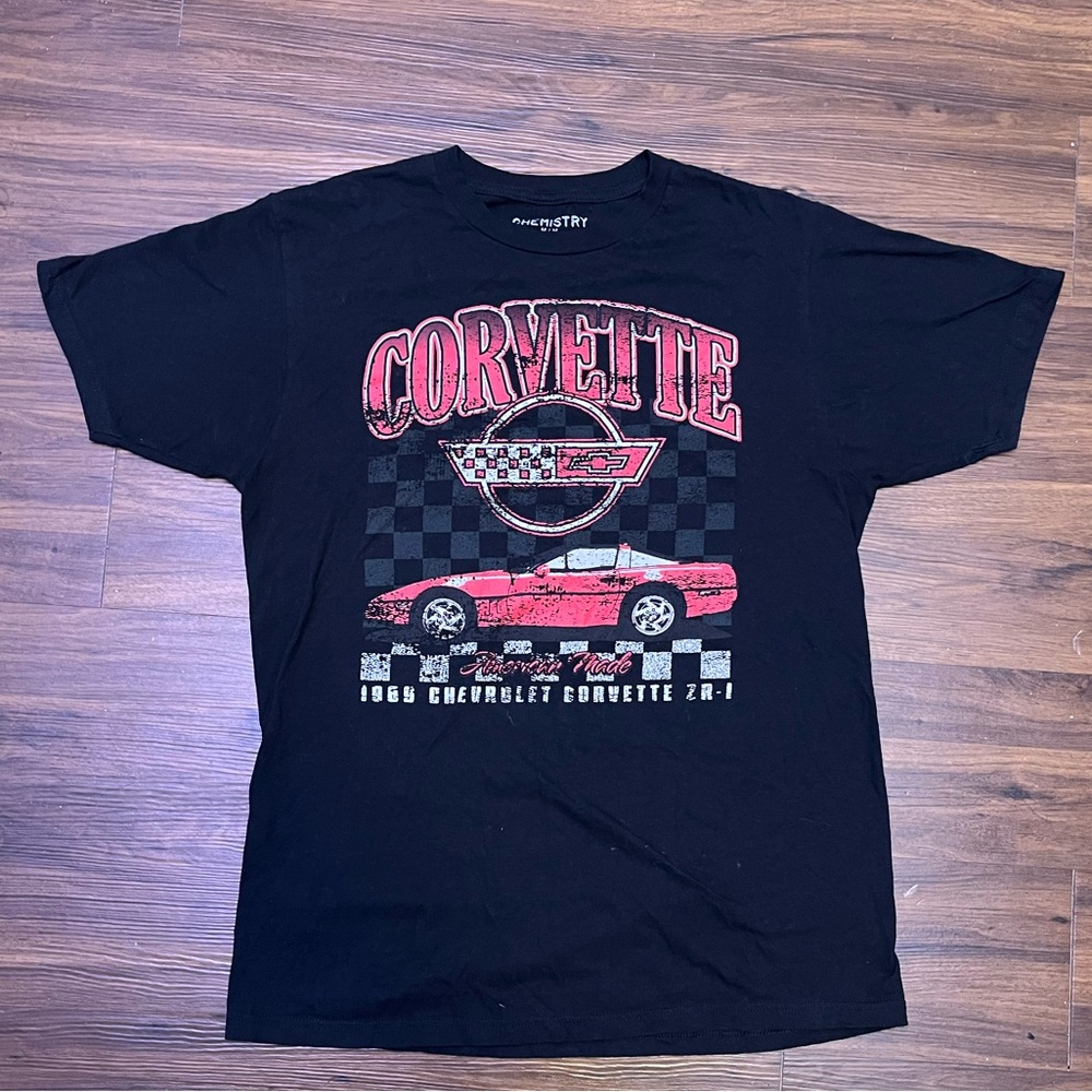 Chemistry Corvette 1969 retro-style graphic T-shirt
